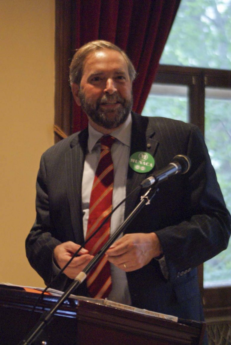 Mulcair à sciences et politiques