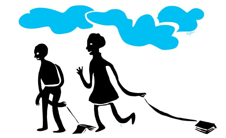 Aaron sur le chemin de l’école