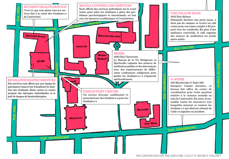 Santé mentale : Les adresses sur le campus et aux alentours