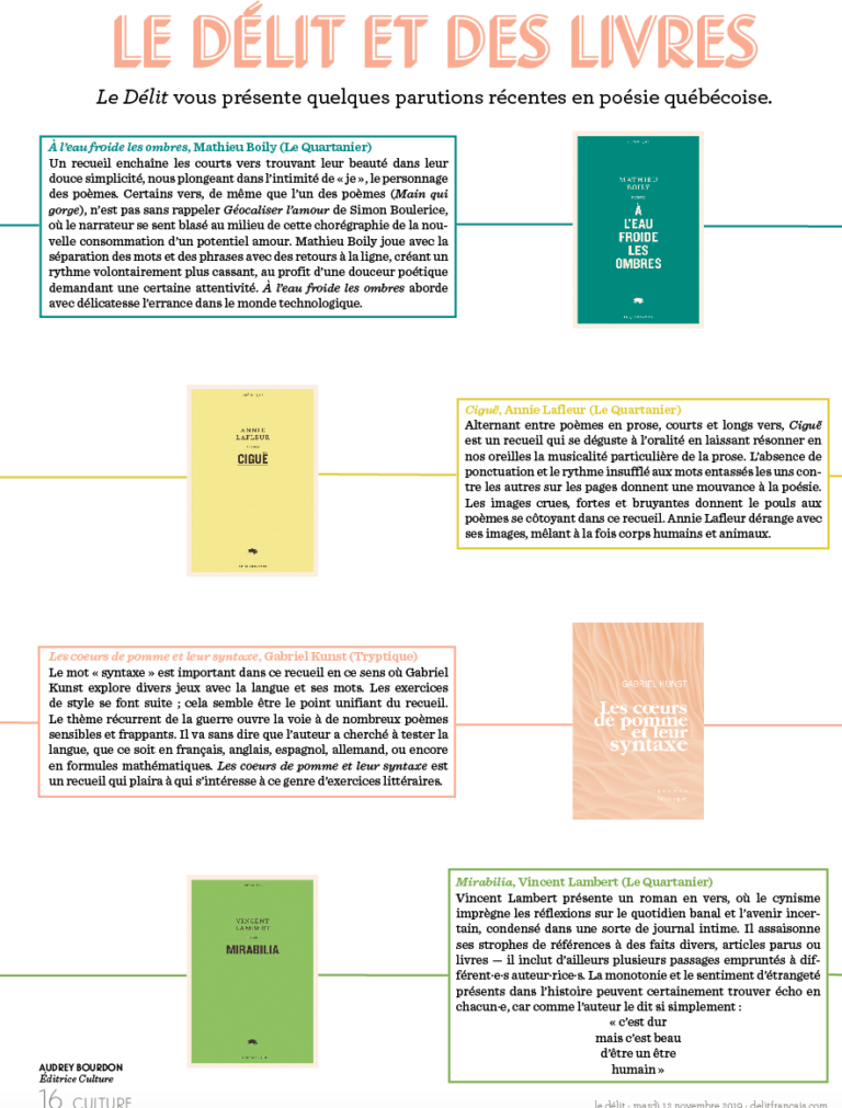 Le Délit et des livres