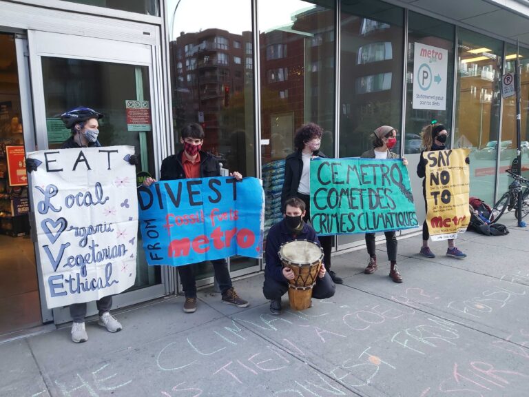 Désinvestissement McGill appelle à boycotter Metro