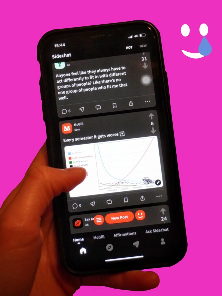 Sidechat s’incruste sur les téléphones mcgillois