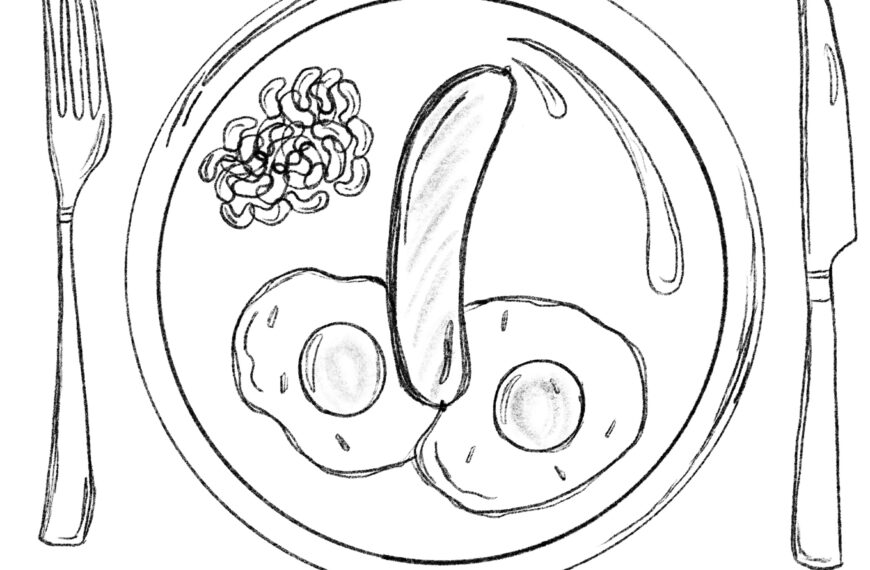 Saucisse en bouche