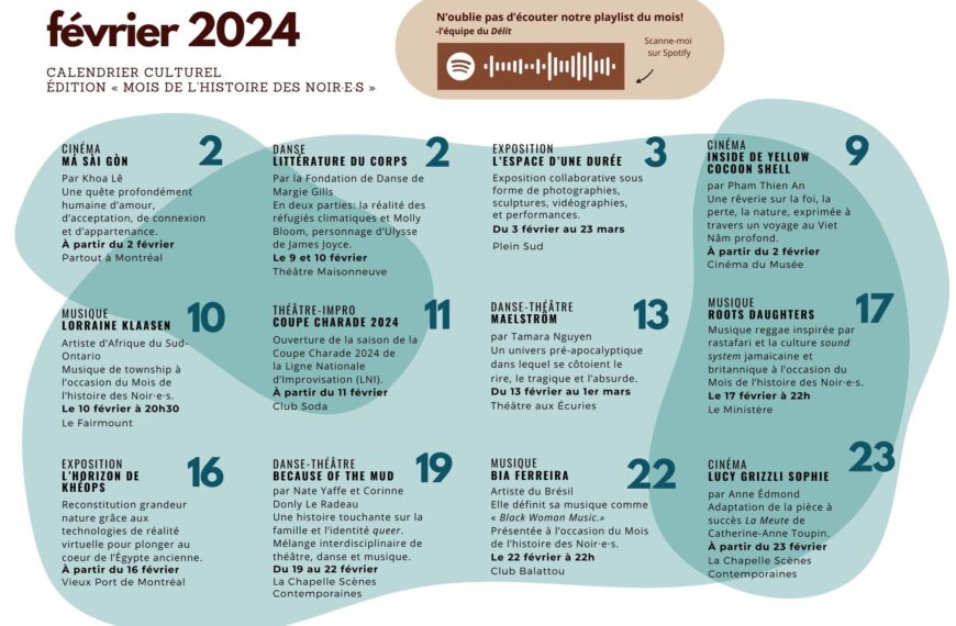 Calendrier culturel de février 2024