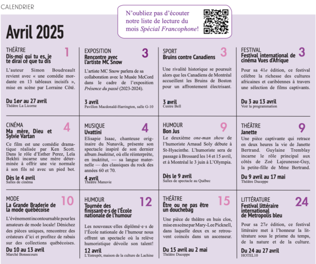 Calendrier culturel