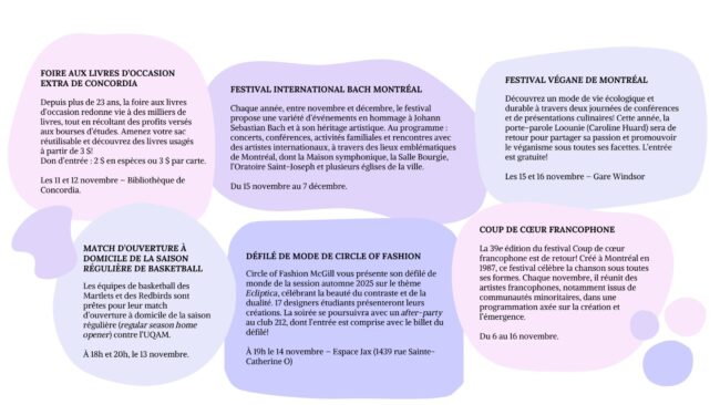 Vos prochaines sorties